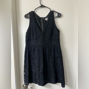 Xhilaration black lace mini dress size L